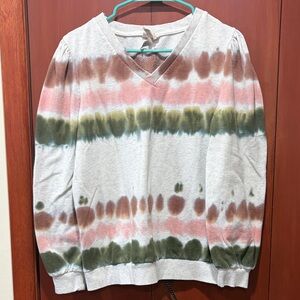 Knox Rose Multicolor Tie-Dye Sweatshirt